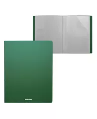 Папка с 30 прозрачными карманами ErichKrause® Soft зеленая