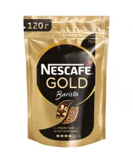 Кофе растворимый Nescafe "Gold. Barista", сублимированный, с молотым, мягкая упаковка, 120г
