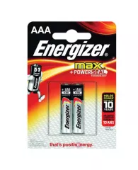 Батарейки ENERGIZER MAX, AAA (LR03, 24А), алкалиновые, КОМПЛЕКТ 2 шт., в блистере, E300157203
