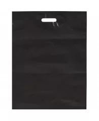 Пакет с вырубной ручкой черный ПВД 440x570мм,80 мкм 250 шт/уп