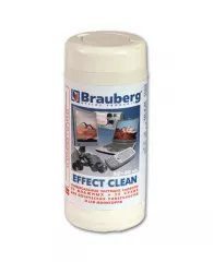 Очиститель Brauberg "Effect Clean" для LCD(ЖК)-мониторов, влаж. и сухие 50+50шт Салфетки (100шт)