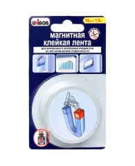 Клейкая лента магнитная Unibob 19мм*1,5м, инд. упаковка