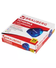 Точилка BRAUBERG BELL с контейнером, пластиковая, конусообразная, цвет корпуса ассорти, 226937