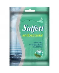 Салфетки влажные антибактериальные Salfeti 20 штук в упаковке