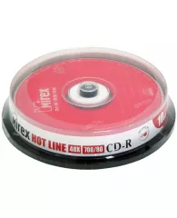 Диск CD-R Mirex 700 Mb, 48х, HotLine, Cake Box (10)
