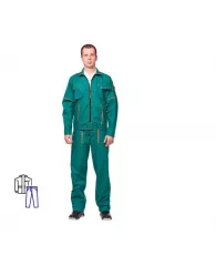 Костюм (куртка+брюки) на молнии зелен/оранжев р.50-52 рост 170-176