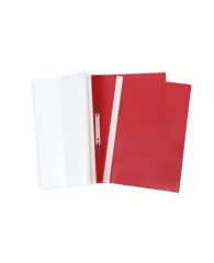 Папка-скоросшиватель пластик. OfficeSpace, А4, 120мкм, красная с прозр. верхом