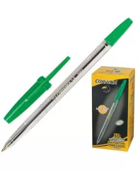 Ручка шариковая Corvina "51 Classic" зеленая, 1,0мм, прозрачный корпус