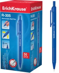 Ручка шариковая автоматическая ErichKrause® R-305, цвет чернил синий