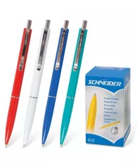 Ручка шариковая Schneider К15 автомат.цв.корпуса ассорти синяя