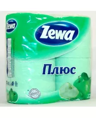 Туалетная бумага Zewa плюс 2сл, 8 рул/уп, аромат яблока