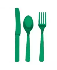 Набор столовых приборов Festival Green ПС 24шт/уп зеленый (вилка, ложка, нож)