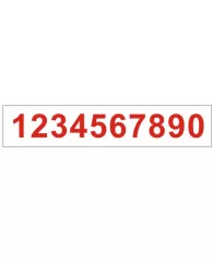 Знак вспомогательный "Цифры 1,2,3,4,5,6,7,8,9,0", прямоугольник 300*30мм, самоклейка
