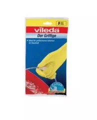 Перчатки резиновые VILEDA с внутр.хлопк.покрытием, размер L