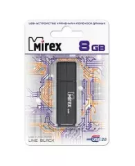 Внешний накопитель Flash USB-Drive 8GB Mirex Line, USB 2.0, Белый