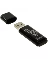Внешний накопитель Flash USB-Drive 16Gb Smart Buy Glossy черный SB16GBGS-K