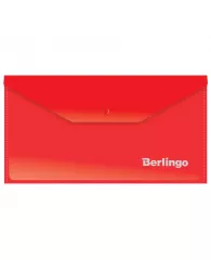 Папка-конверт на кнопке Berlingo С6 180мкм, красная