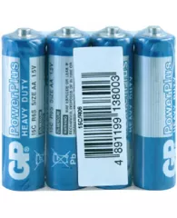 Батарейка GP AA (R06) 15G солевая, 4шт/уп