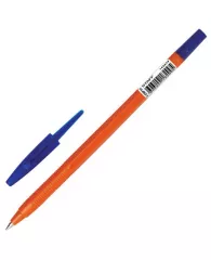 Ручка шариковая STAFF "Flare" масляная, корпус оранжевый, узел 1 мм, линия 0,7 мм, синяя