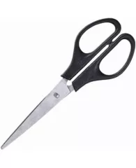 Ножницы 180мм Attache с пластиковыми симметричными ручками черного цвета