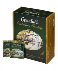 Чай Greenfield Earl Grey Fantasy черный с бергамотом 100 пакетиков в конвертах по 2г