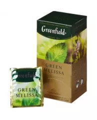 Чай Greenfield Green Melissa зеленый с мелиссой 25 пакетиков в конвертах по 1,5г