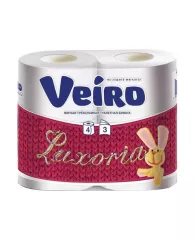 Туалетная бумага VEIRO Luxoria 3сл, 4 рул/уп