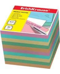 Блок-куб 8*8*8 см цветной ErichKrause® в черной картонной подставке