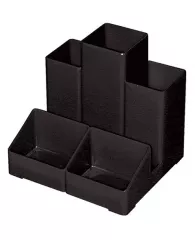 Подставка-органайзер BRAUBERG-CONTRACT, 109х95х101,5 мм, 5 отделений, черная, 230893