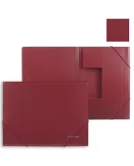 Папка на резинках BRAUBERG, стандарт, красная, до 300 листов, 0,5 мм, 221622