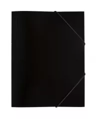 Папка на резинках Attache Economy A4 35 мм пластиковая до 300 листов черная (толщина обложки 0.5 мм)