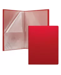 Папка с 20 прозрачными карманами ErichKrause® Soft красная