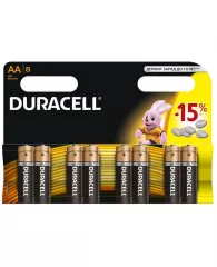 Батарейка Duracell Basic AA (LR06) алкалиновая, 8BL