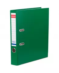 Папка-регистратор ErichKrause® "Standard", 50мм, бумвинил, нижний метал. кант, зеленая