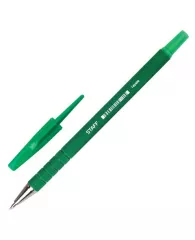 Ручка шариковая Staff корпус прорезиненный зеленый зеленая