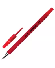 Ручка шариковая Staff корпус прорезиненный красный красная
