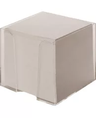 Блок-куб 9*9*9 см белый в прозрачном стакане OfficeSpace