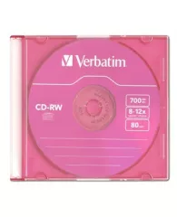 Диск CD-RW Verbatim 700Mb 8-12x Slim