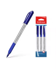 Ручка шариковая ErichKrause® Ultra Glide U-19 синяя 3 шт/уп