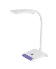 Настольная лампа-светильник SONNEN OU-147, подставка, светодиодная, 5 Вт, белый/фиолетовый, 236672
