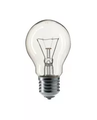 Лампа накаливания PHILIPS A55 CL E27, 75 Вт, грушевидная, прозрачная, колба d - 55 мм, цоколь E27, 3