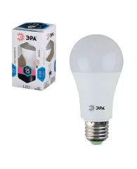 Лампа светодиодная ЭРА, 15 (130) Вт, цоколь E27, грушевидная, холодный белый свет, 25000 ч., LED smd