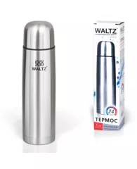 Термос WALTZ (ВАЛЬЦ) классический с узким горлом, 1 л, нержавеющая сталь
