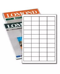 Наклейки Lomond прямоугольные 48,5х25,4мм 40шт лист 50л/пач
