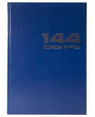 Книга учета 144 л., клетка, твердая, бумвинил, блок офсет,наклейка, А4 (200х290 мм), BRAUBERG, синий