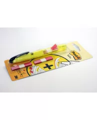 Диспенсер-ручка 3M Post-it с листками 95х43мм (3блока х 50шт), желтый