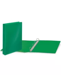 Папка на 4 кольцах Brauberg ПВХ с передним прозрачным карманом 50мм зеленая