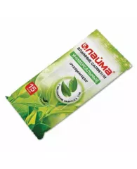 Салфетки влажные Лайма 15шт.,универсальные очищающие, с экстрактом зеленого чая