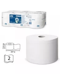 Бумага туалетная Tork SmartOne "Advanced"(Т8) 2-слойная, 207м/рул, тиснение, белая