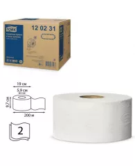 Туалетная бумага 170м, Tork Advanced, 2-сл, белая(дисп.600164,601663,-664)